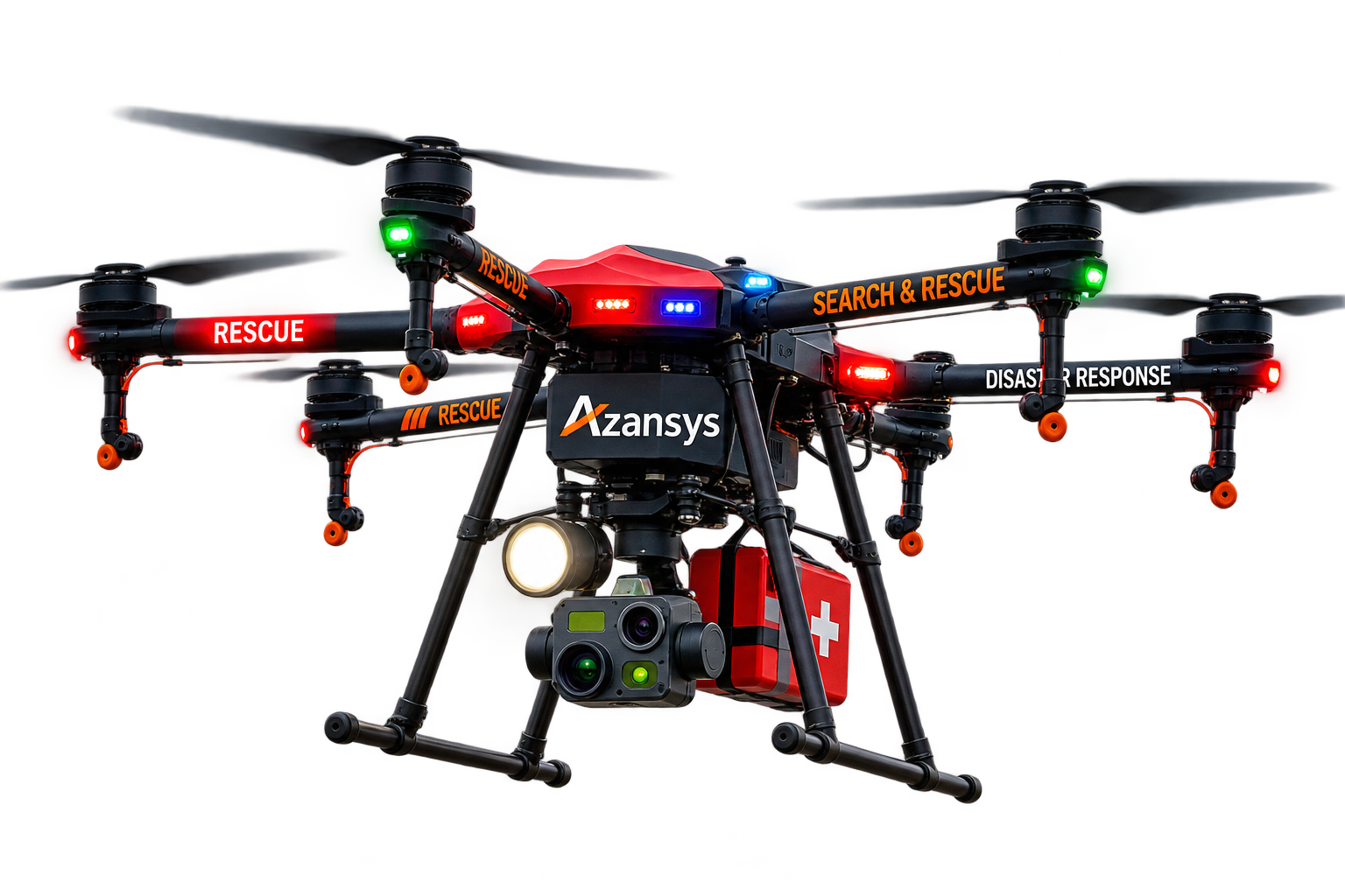 Drone supporting emergency and rescue operations